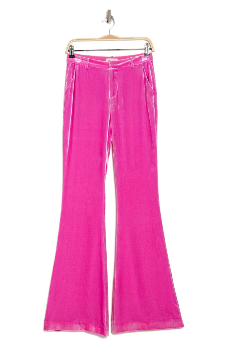 L'AGENCE Lane Flare Leg Trousers, Alternate, color, Hot Pink