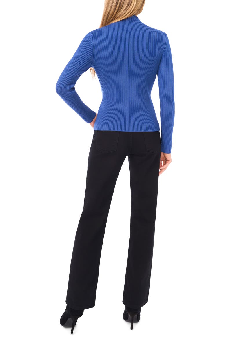 Rib Quarter Zip Sweater, Alternate, color, MOUNTAIN BLUE