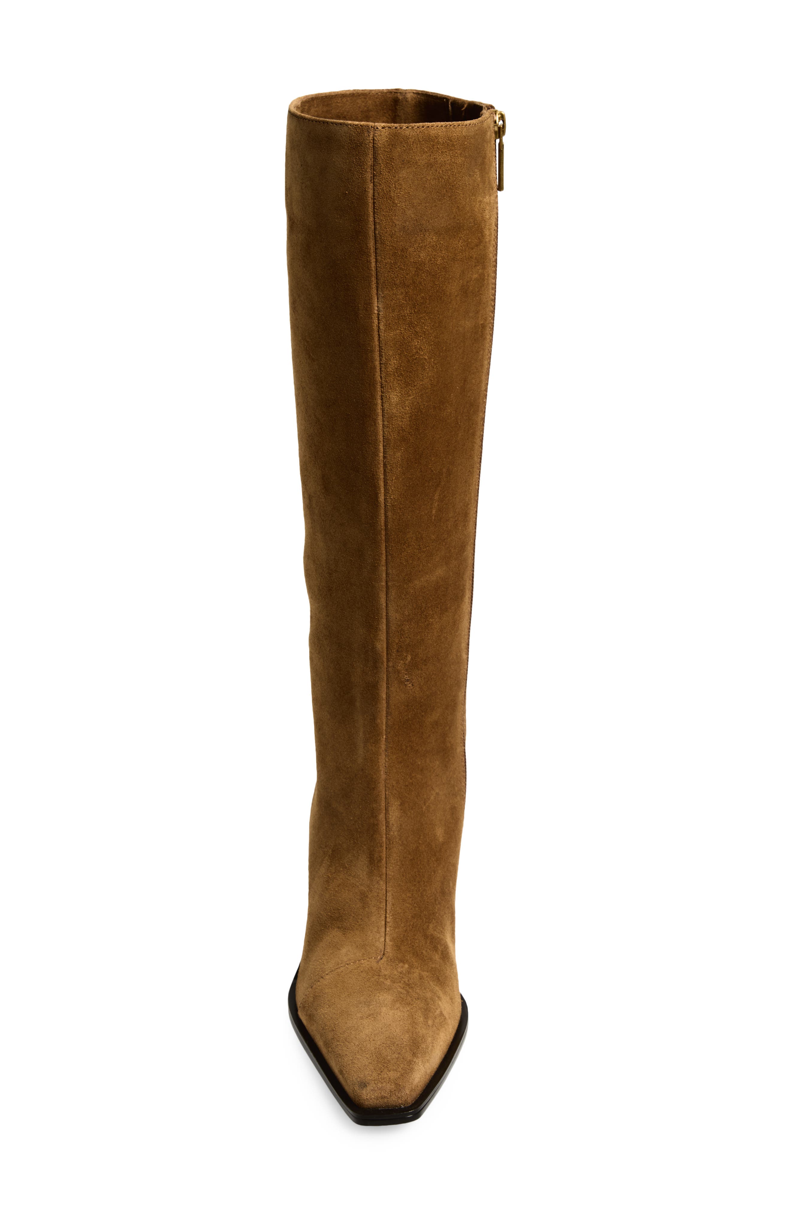 Newbury Knee High Leather Boot, Alternate, color, ACORN SUEDE