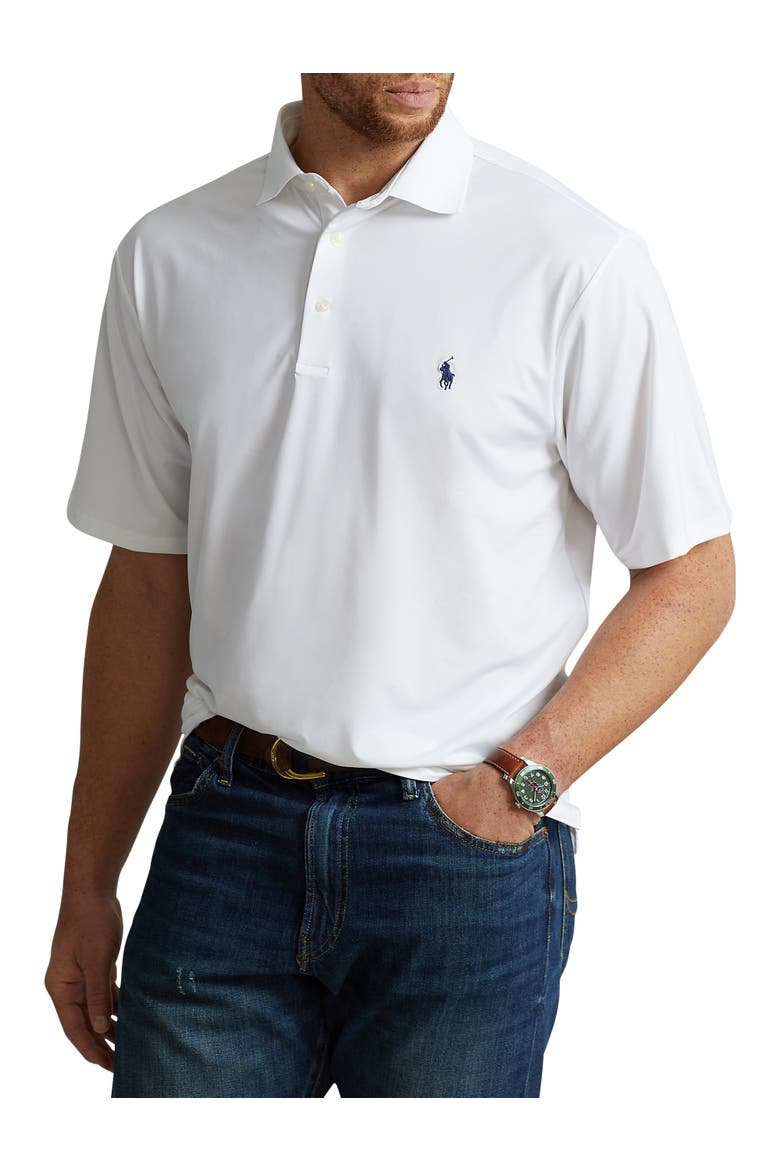 Big & Tall Performance Polo Shirt, Main, color, WHITE