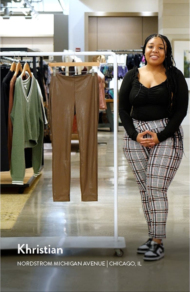 Katherine Faux Leather Toothpick Leggings, sales video thumbnail