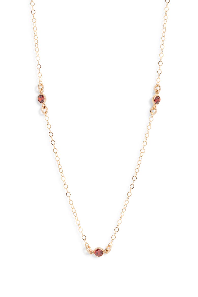 Birthstone Pendant Necklace, Main, color, GOLD / JANUARY