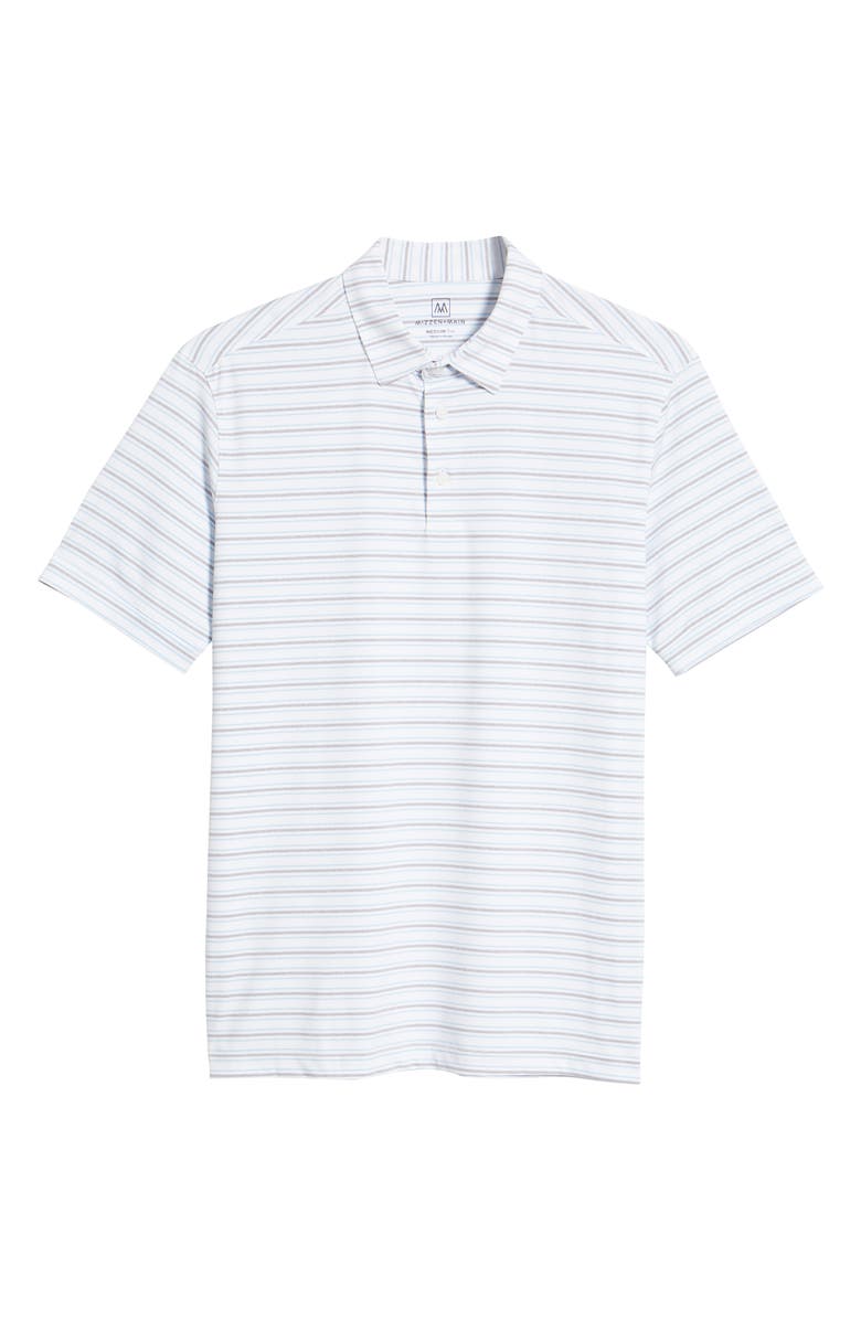 Mizzen+Main Versa Stripe Stretch Polo, Alternate, color, Mini Gray Stripe