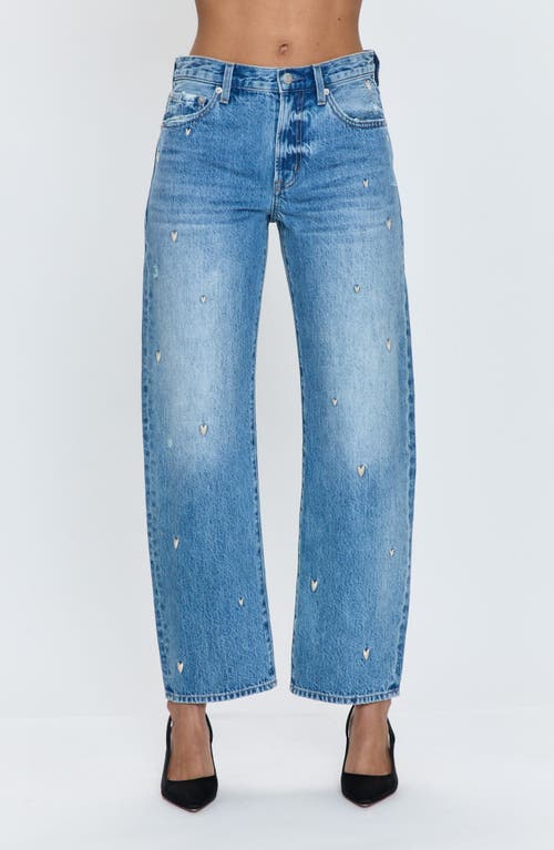 Shop Pistola Lexi Distressed Crop Barrel Jeans In Confetti Vintage