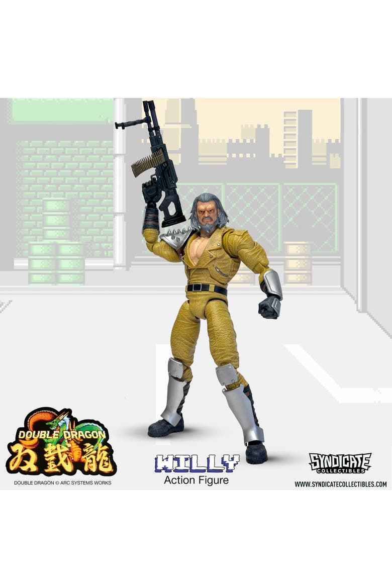 Double Dragon Willy 7-Inch Deluxe Action Figure, Alternate, color, Gold