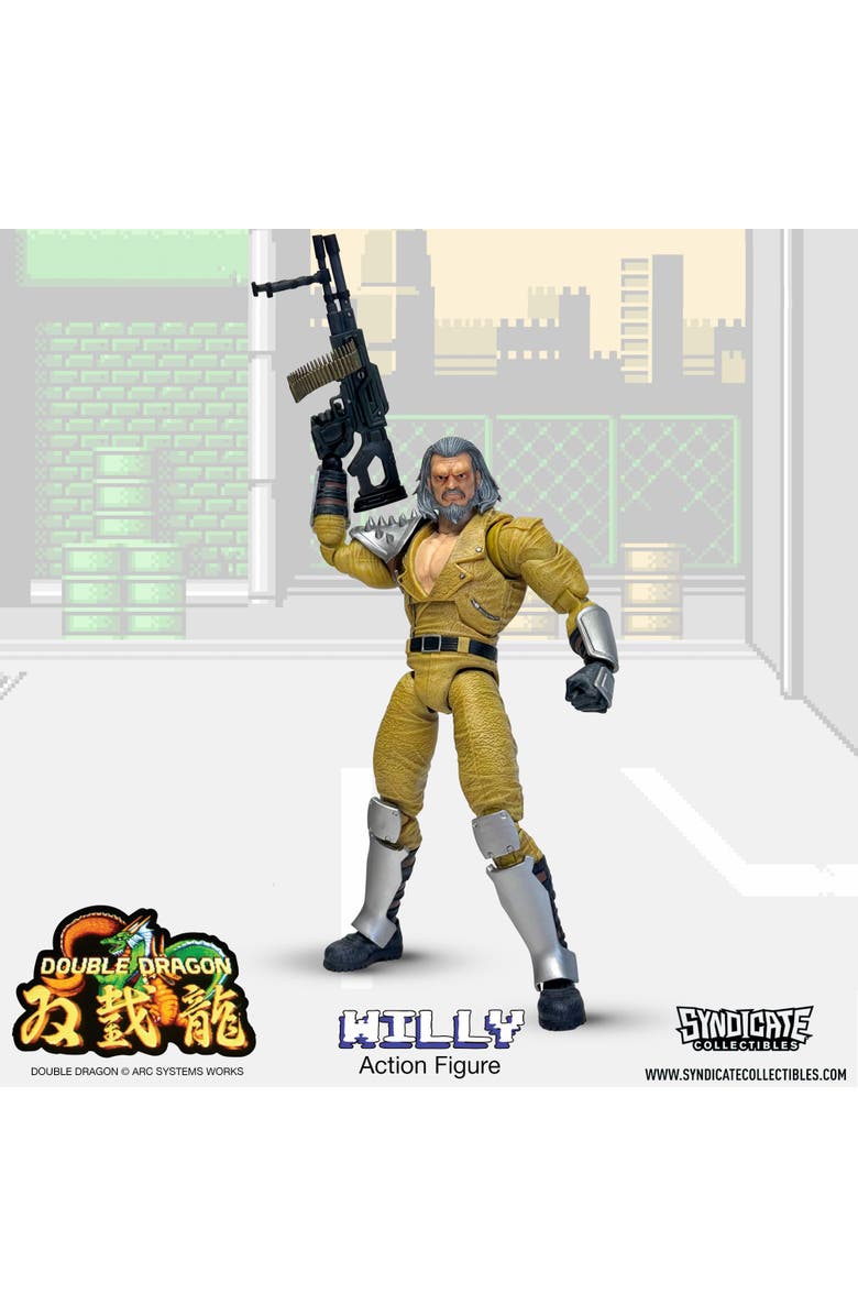 Toynk Double Dragon Willy 7-Inch Deluxe Action Figure, Alternate, color, Gold