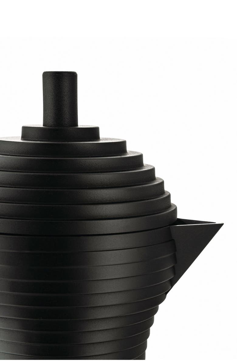 ALESSI Pulcina 3-Cup Espresso Coffee Maker, Alternate, color, Black Matte