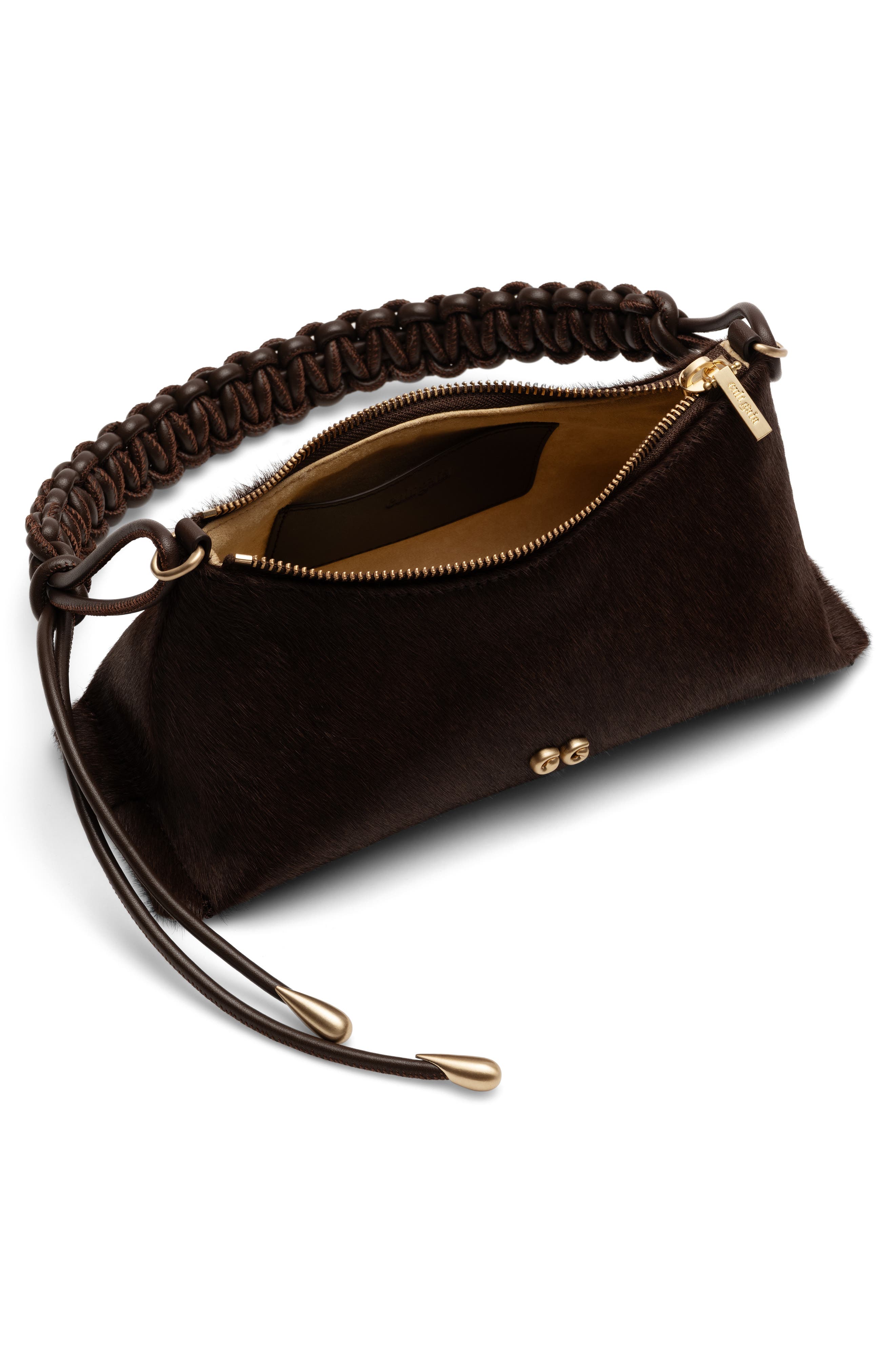 Osa Calf Hair Shoulder Bag, Alternate, color, DARK JAVA
