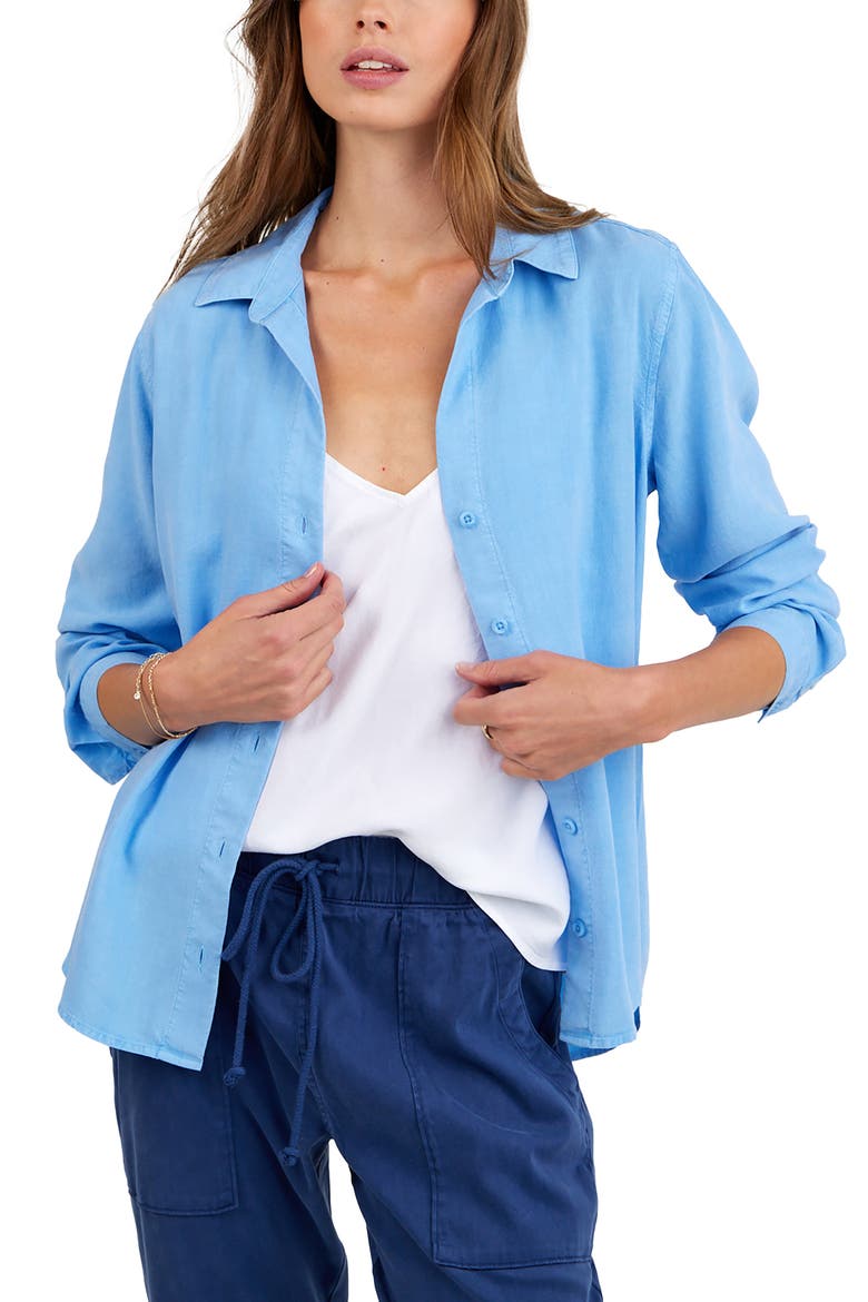 Classic Button-Up Shirt, Main, color, TIDAL BLUE