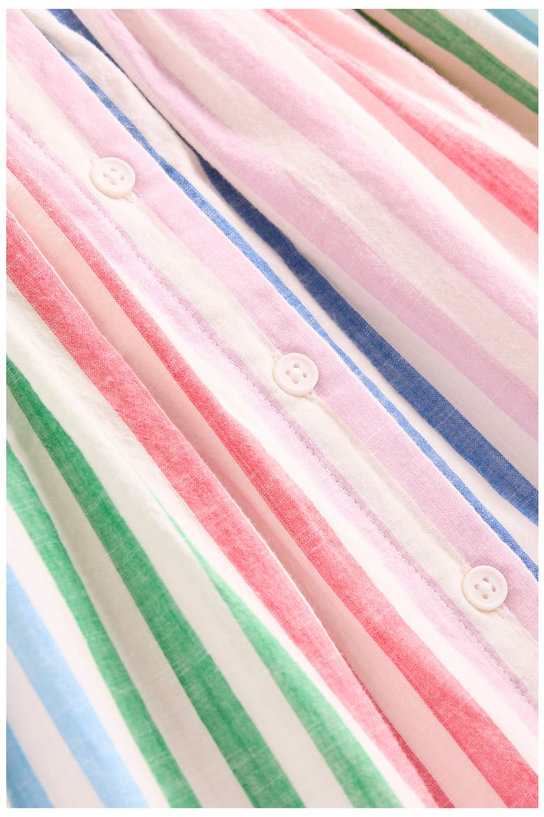 Kids' Remy Stripe Cotton Button-Up Sundress, Alternate, color, PINK MULTI STRIPE