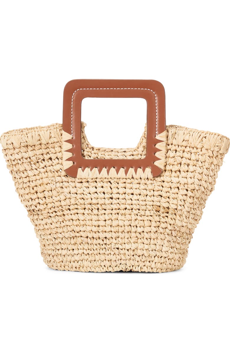 STAUD Shirley Raffia Mini Bucket Bag, Alternate, color,