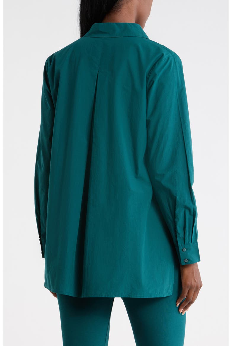Long Sleeve Organic Cotton Tunic Shirt, Alternate, color, AEGEAN