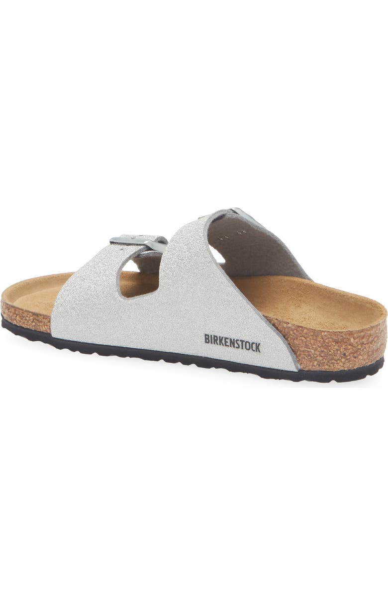 Birkenstock Kids' Arizona Slide Sandal, Alternate, color, Silver Shiny Glitter