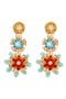 Rebecca Flower Faux Pearl Drop Earrings