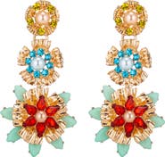 EYE CANDY LOS ANGELES Rebecca Flower Faux Pearl Drop Earrings