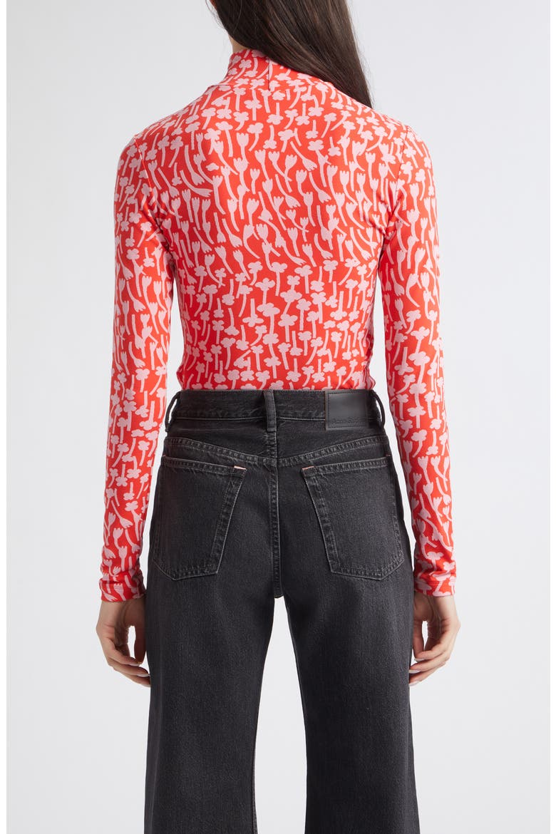 Tuulahdus Turtleneck Top, Alternate, color, RED ROSE