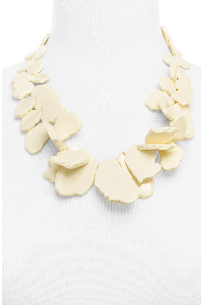 'Seaglass' Bib Necklace, Alternate, color, CREAM