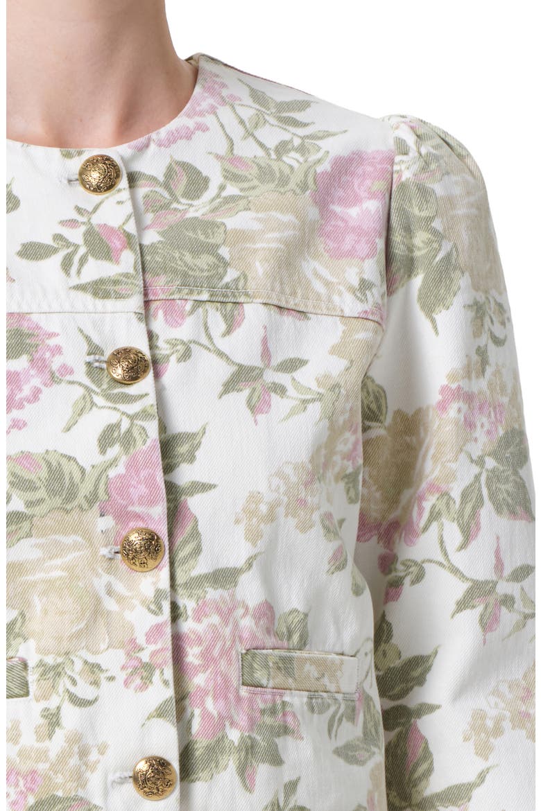 Floral Cotton Twill Jacket, Alternate, color, ENGLISH ROSE/ WHITE
