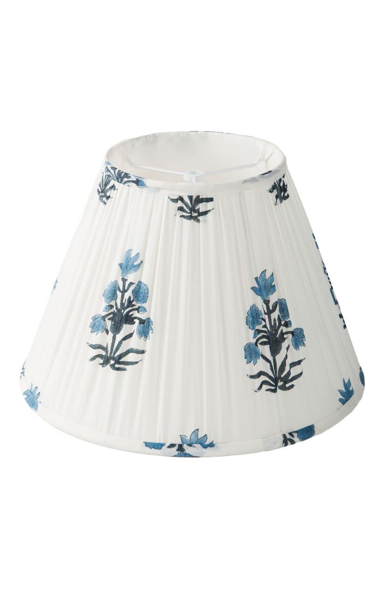 Mela Artisans Azure Blossom Lamp Shade, Alternate, color, White
