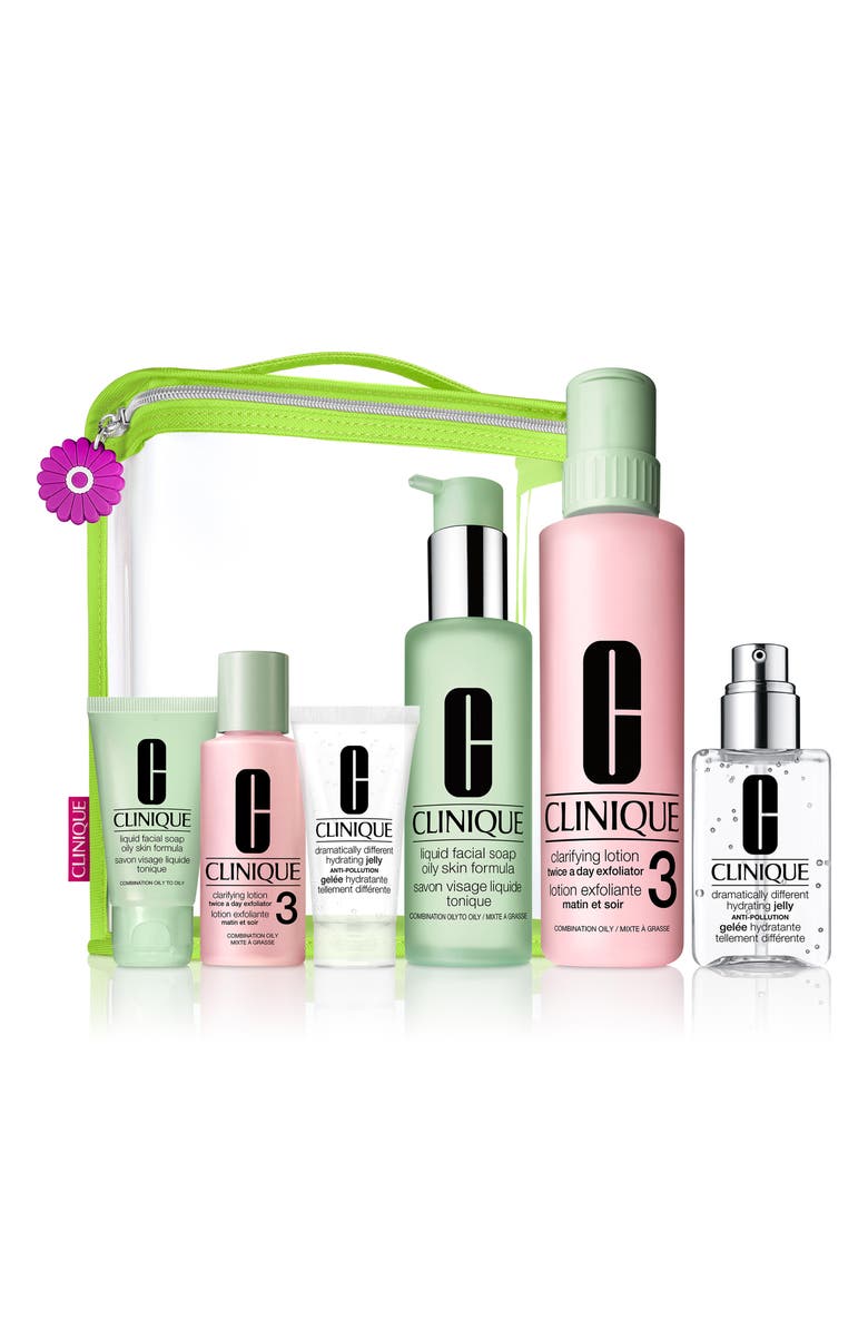 Clinique Great Skin Everywhere Set for Combination Oily to Oily Skin Types, Main, color, 