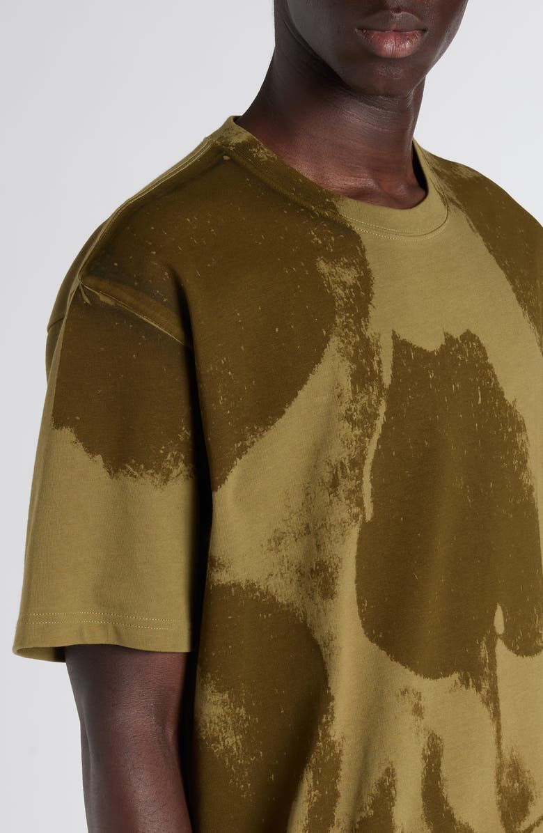 McQueen Exploded Skull Graphic T-Shirt, Alternate, color, Olive/ Olive