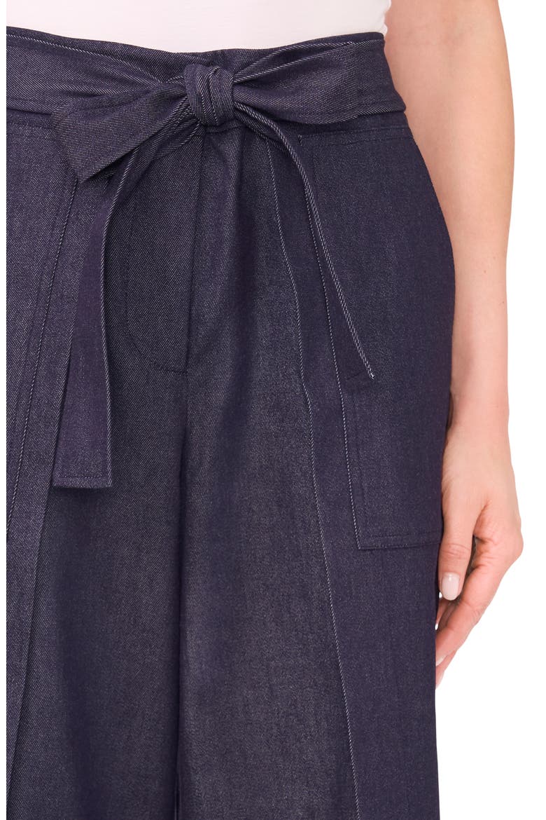 Tie Waist Wide Leg Jeans, Alternate, color, CLASSIC NAVY