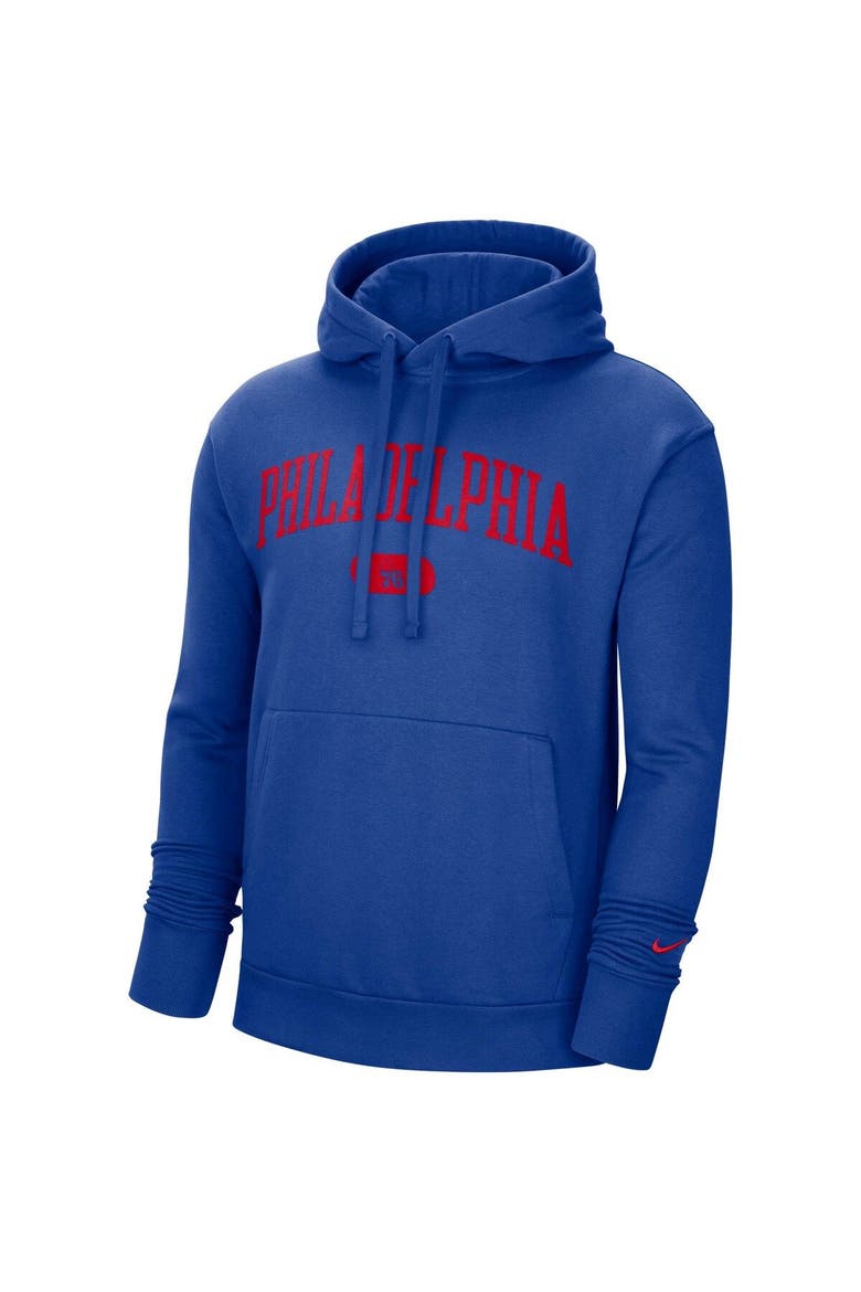 Men's Nike Royal Philadelphia 76ers Heritage Essential Pullover Hoodie, Alternate, color, Royal