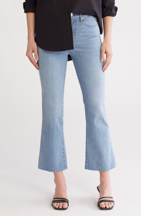 Raw Crop Mini Bootcut Jeans