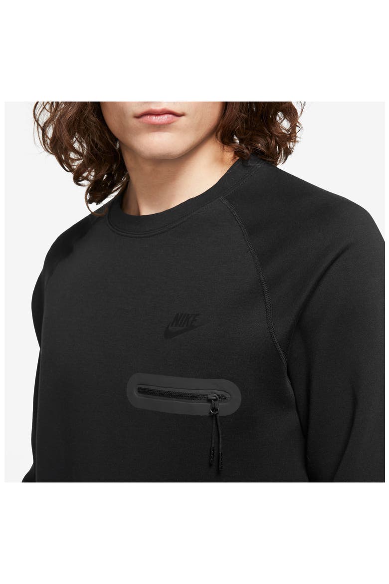 Tech Fleece Long Sleeve Top, Alternate, color, BLACK/ BLACK