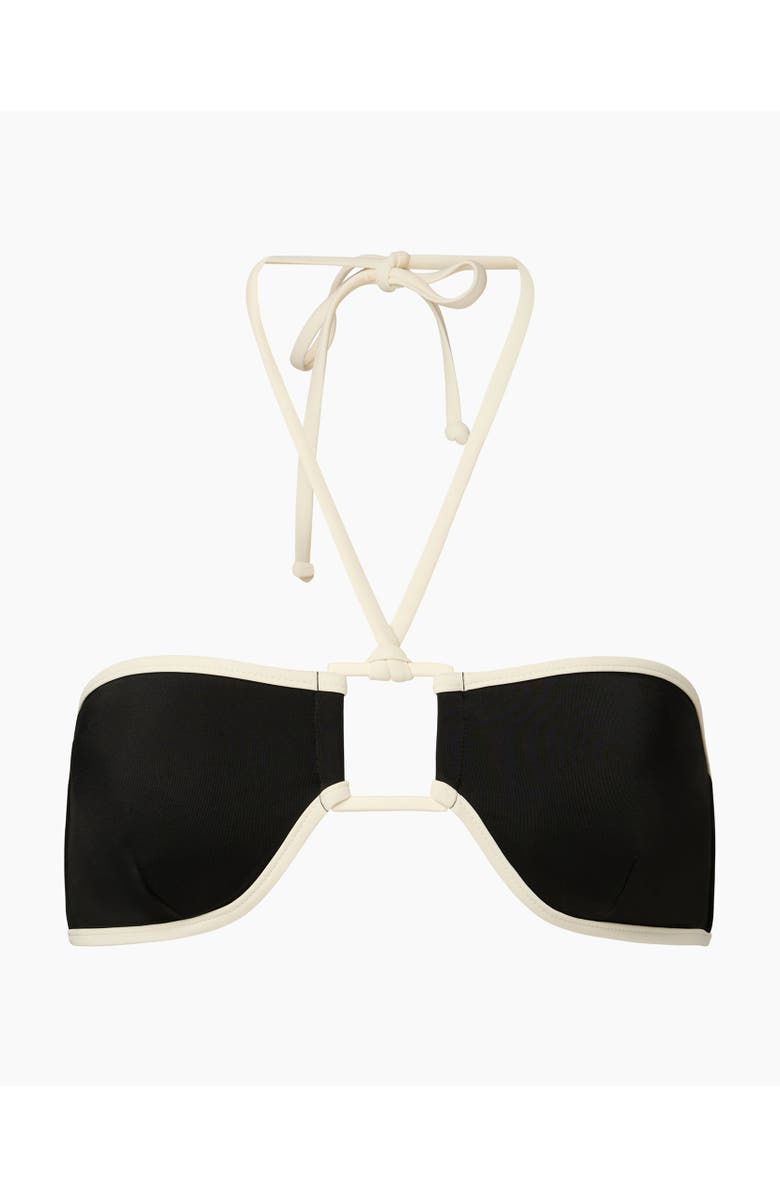 Onia Palermo Tricot Bikini Top, Alternate, color, Black/Egret