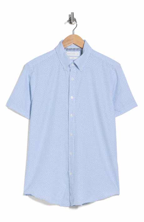 DENIM AND FLOWER Geometric Print Button-Up Shirt