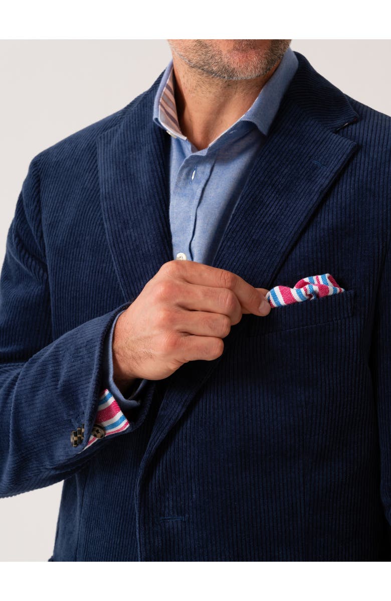 Koy Clothing Premium Blend Corduroy Blazer, Alternate, color, Blue