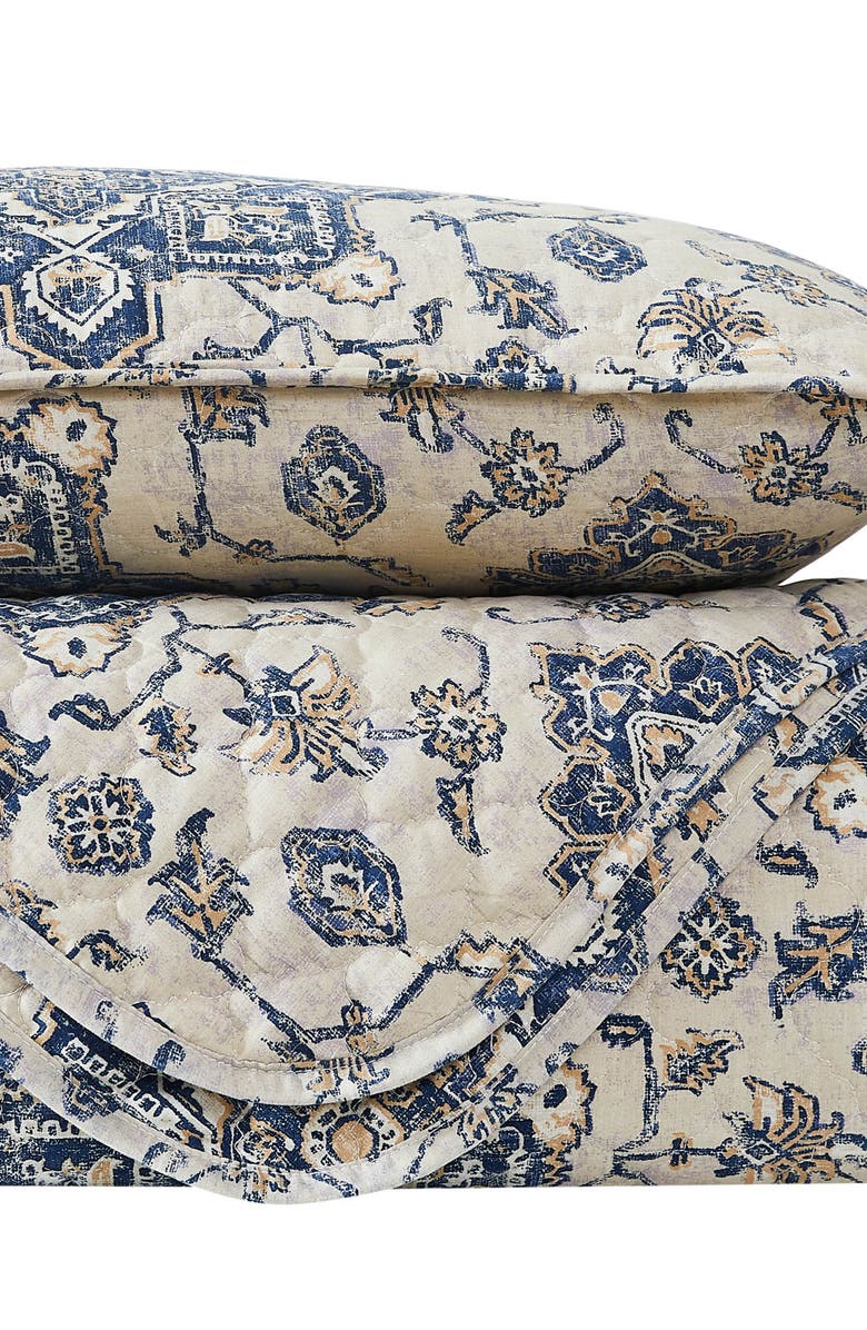 SOUTHSHORE FINE LINENS Persia Quilt & Sham Set, Alternate, color, Indigo