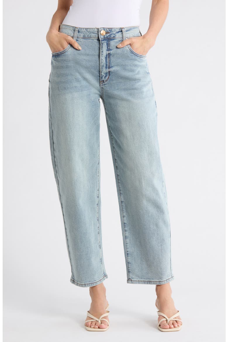 Harley Ultra High Waist Barrel Leg Jeans, Main, color, DAVENPORT