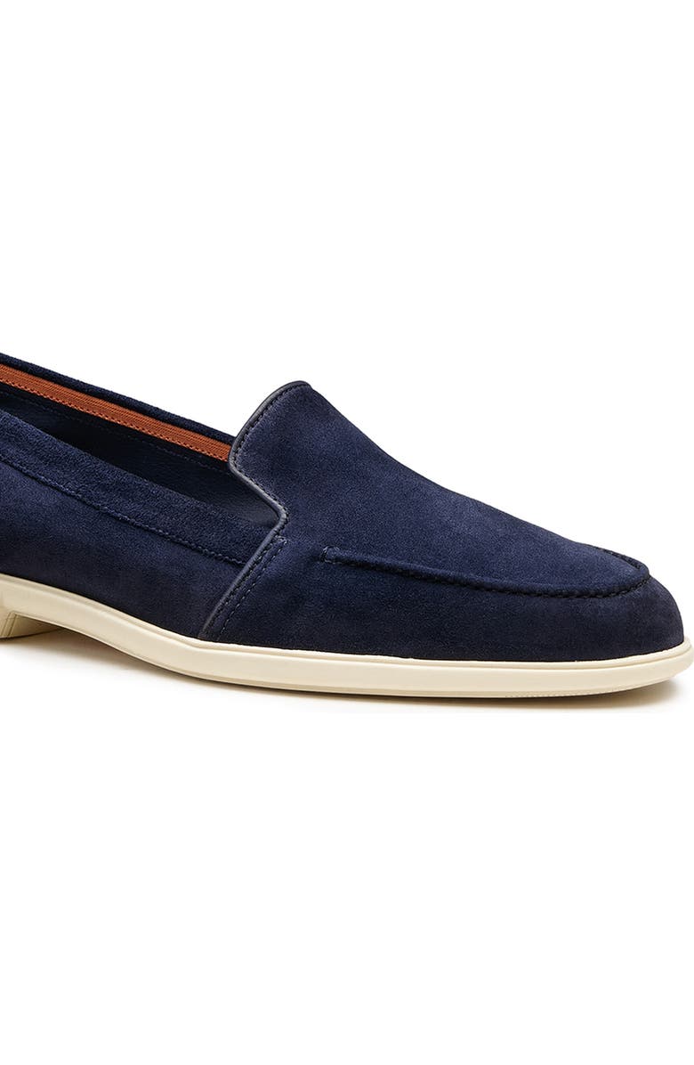 Santoni Women's Suede Loafer, Alternate, color, Blue