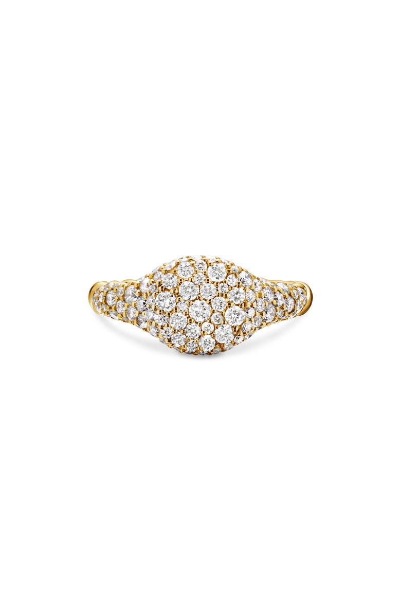 David Yurman Petite Pavé Pinky Ring in 18K Gold, Main, color, 18K Yellow Gold