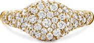 David Yurman Petite Pavé Pinky Ring in 18K Gold
