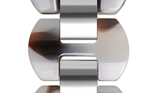 Posh Tech Aria Resin & Stainless Steel Apple Watch® Watchband In Silver