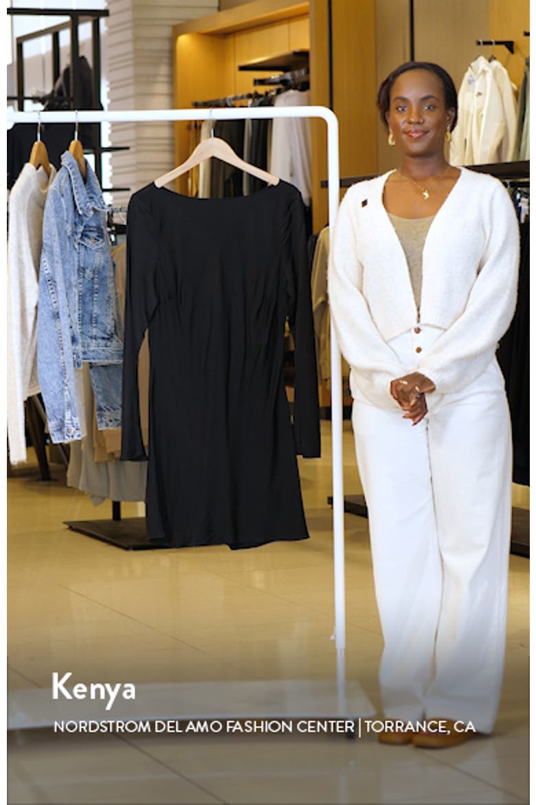 Ennis Long Sleeve Satin Minidress video
