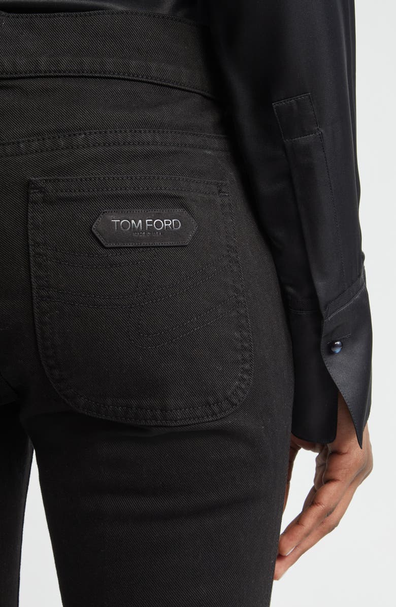 TOM FORD Cotton Stretch Twill Flare Leg Pants, Alternate, color, 