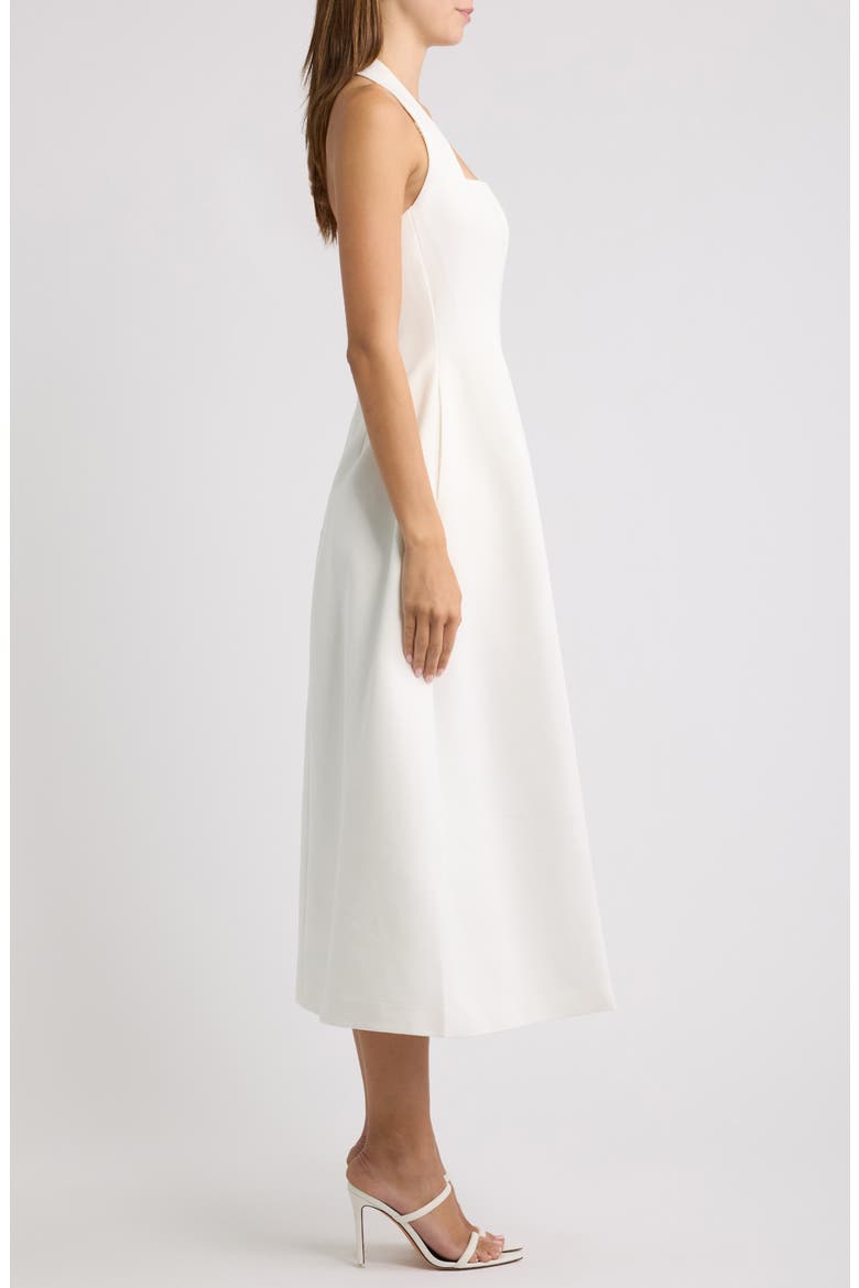 Halter Midi Dress, Alternate, color, WHITE