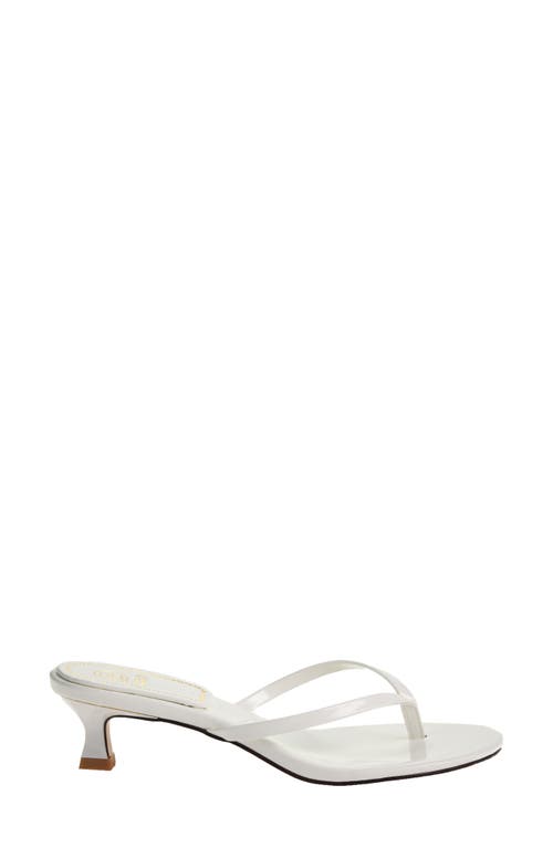 Chinese Laundry Brissa Kitten Heel Flip Flop In White