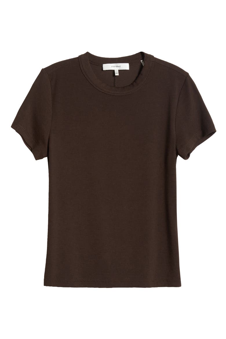 Rib Baby Tee, Alternate, color, ESPRESSO