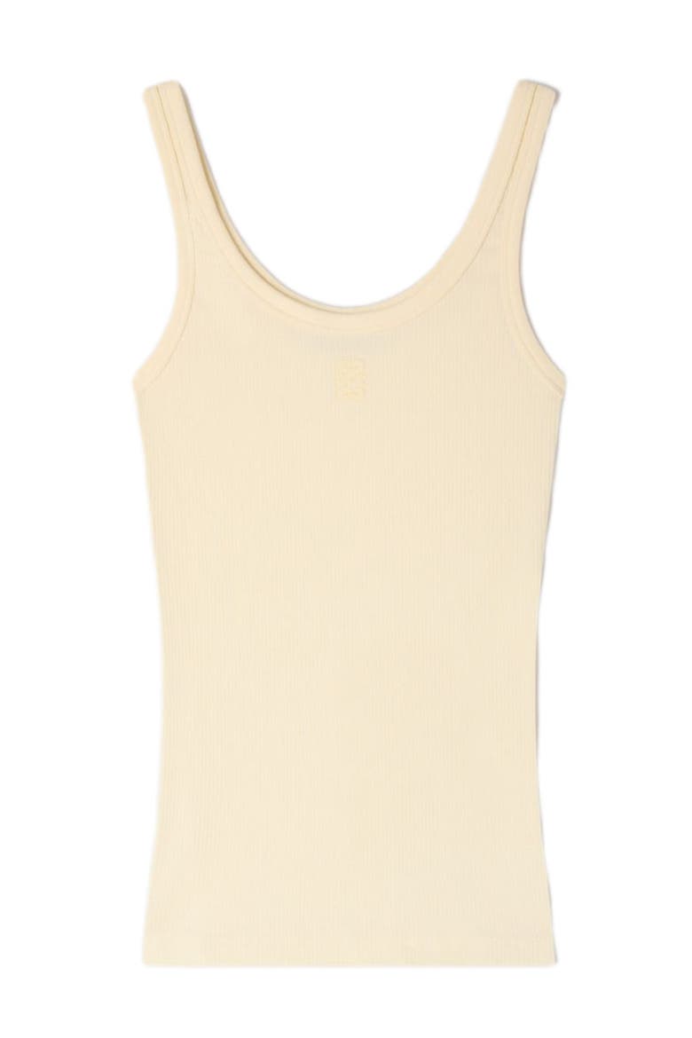 Ribbed vest top, Alternate, color, Light yellow