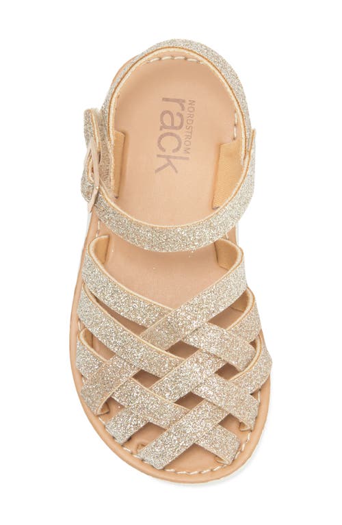 Harper Canyon Kids' Rowyn Glitter Fisherman Sandal In Neutral