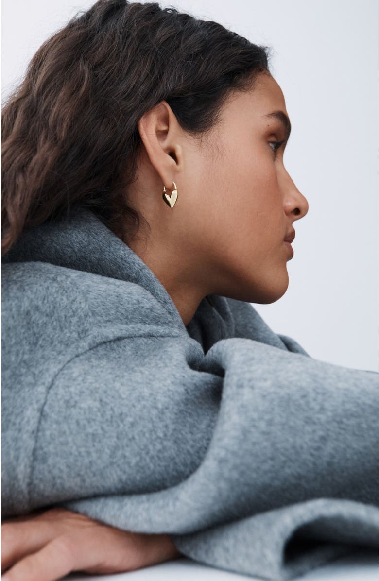 Otiumberg Roscida Heart Hoop Earrings, Alternate, color, Yellow Toned Gold