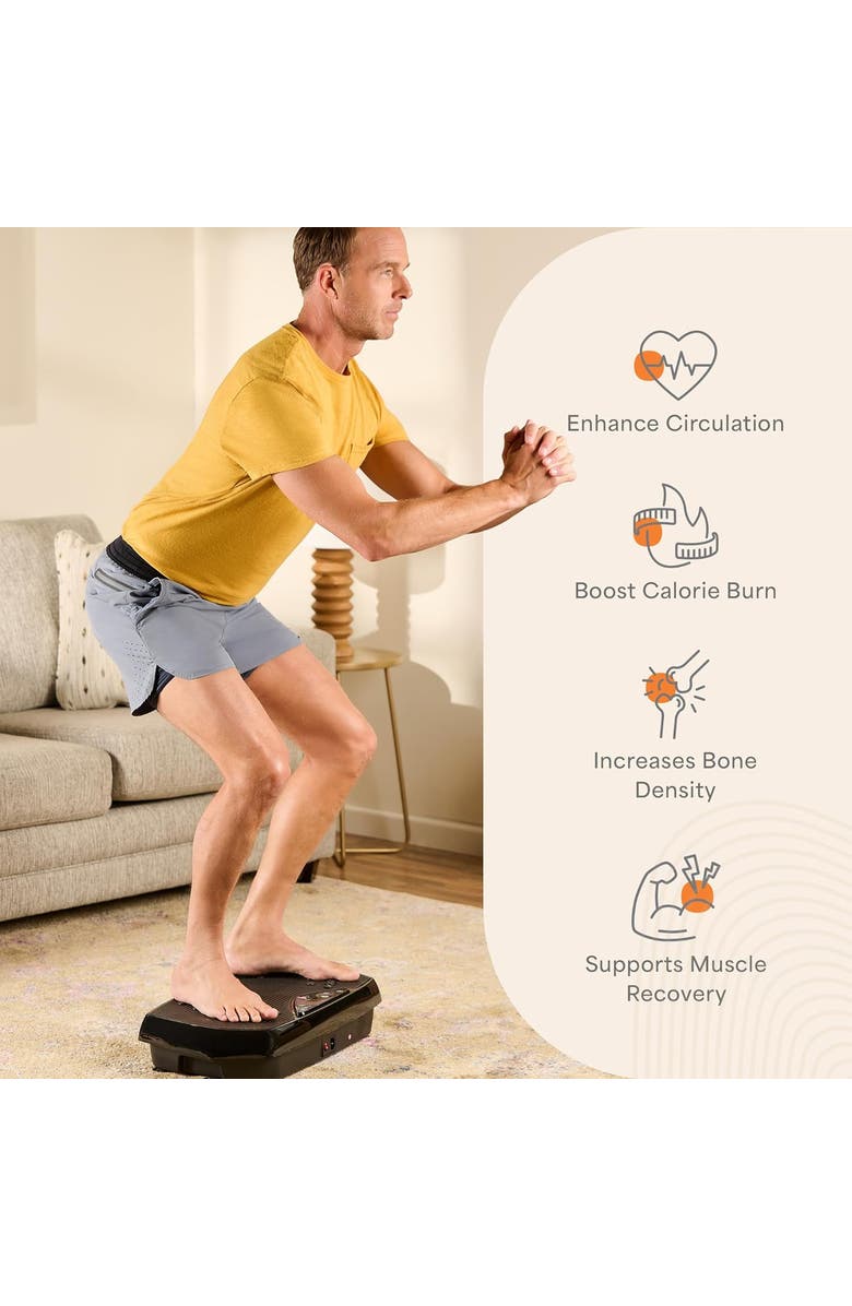 Lifepro Vibration Plate Exercise Machine Magnetic Acupoints Platform for Muscle Toning and Recovery, Alternate, color, Black