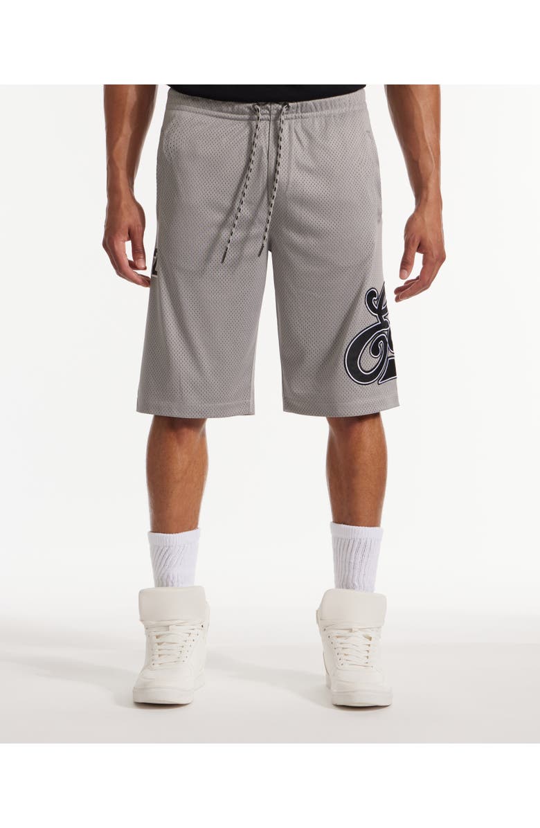 Ecko Unltd. Big League Birdseye Mesh Short, Main, color, Marled Grey