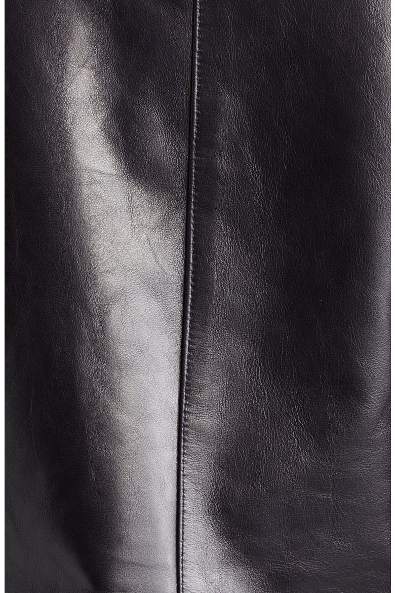 Plomy Leather Crossover Jacket, Alternate, color, GREY