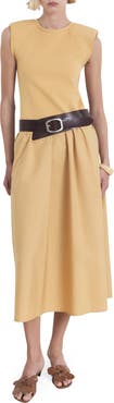 MANGO Shoulder Pad Maxi Dress